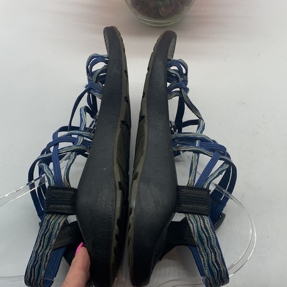 Chaco Blue White Sport Sandals Sz 10. SPT0670 - Picture 6 of 8